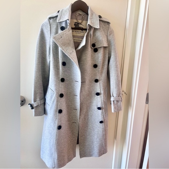 Burberry Gray Trench Coat - Picture 2 of 12